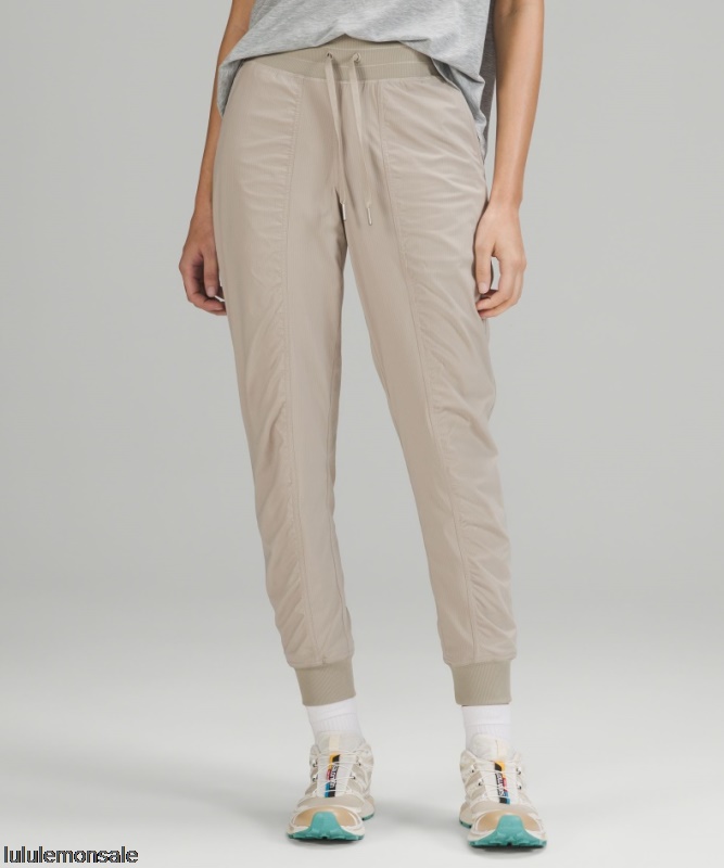 Lululemon Damen DELULU254 | Rohleinen Dance Studio Gefütterte Halbhohe Jogginghose